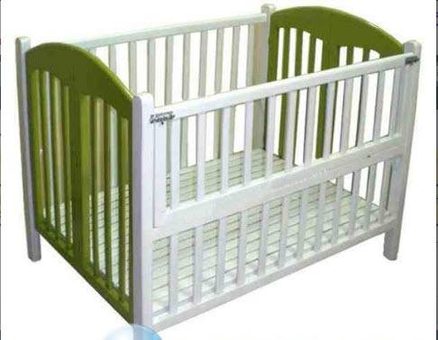 Giưỡng cũi trẻ em màu xanh cốm trắng