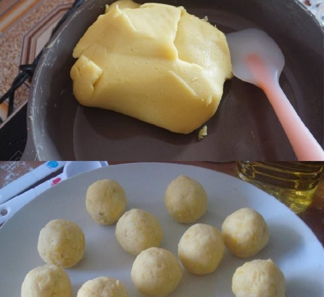 lam nhan banh e1534823506539 - Cách làm bánh Trung thu bằng khoai lang tím không cần lò nướng